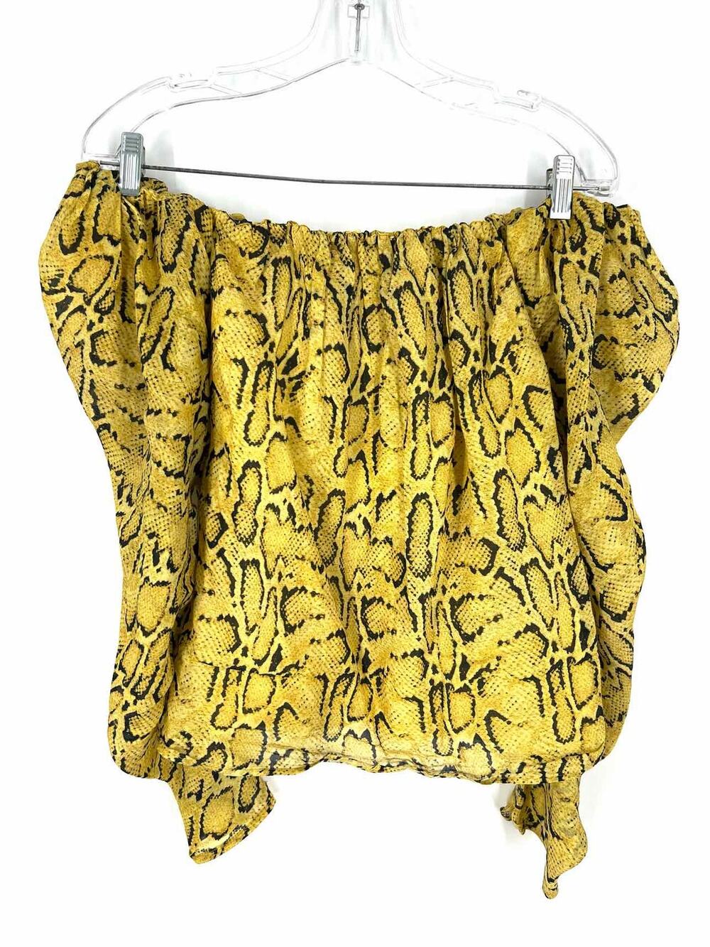 Frame Size M Yellow/Black Reptile Off the Shoulder Designer Top-Long Sleeve